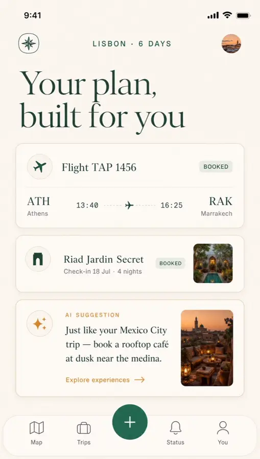 Farsteps app — plan screen